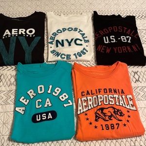 5 size large new Aeropostale t shirts